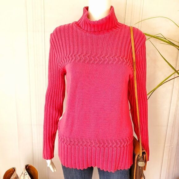 Coldwater Creek chunky knit 100% cotton sweater - Picture 2 of 6